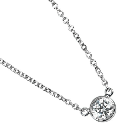 TIFFANY & CO. Platinum Diamond Necklace - Picture 1 of 8
